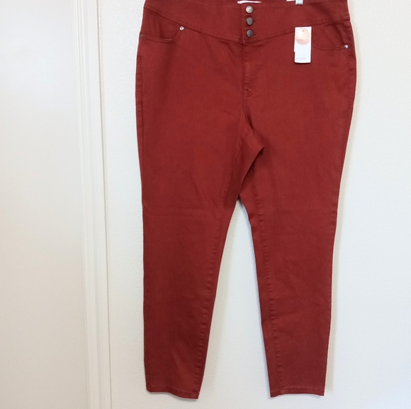 NWT Lane Bryant high rise burnt orange jegging flex magic waistband size 18 - Picture 7 of 7